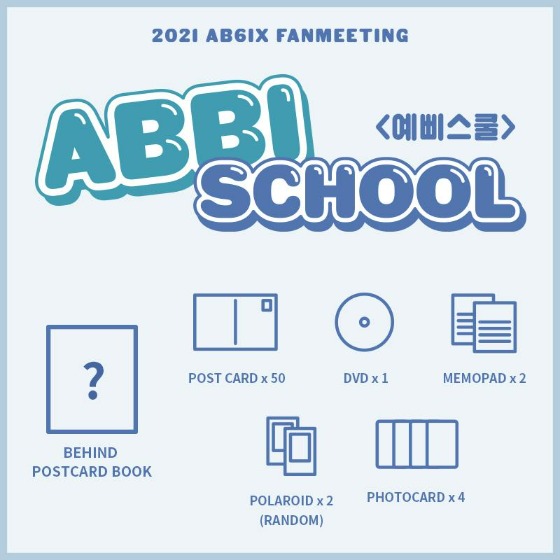 AB6IX (에이비식스) - 2021 AB6IX FANMEETING [ABBI SCHOOL] ONLINE TICKET + BEHIND POSTCARD BOOK